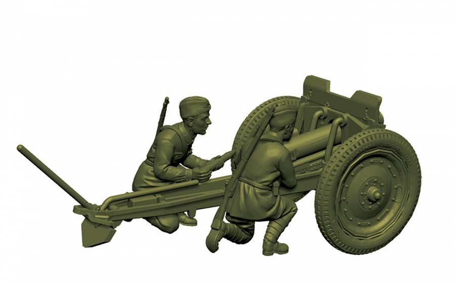 6145 Советская 76-мм полковая пушка