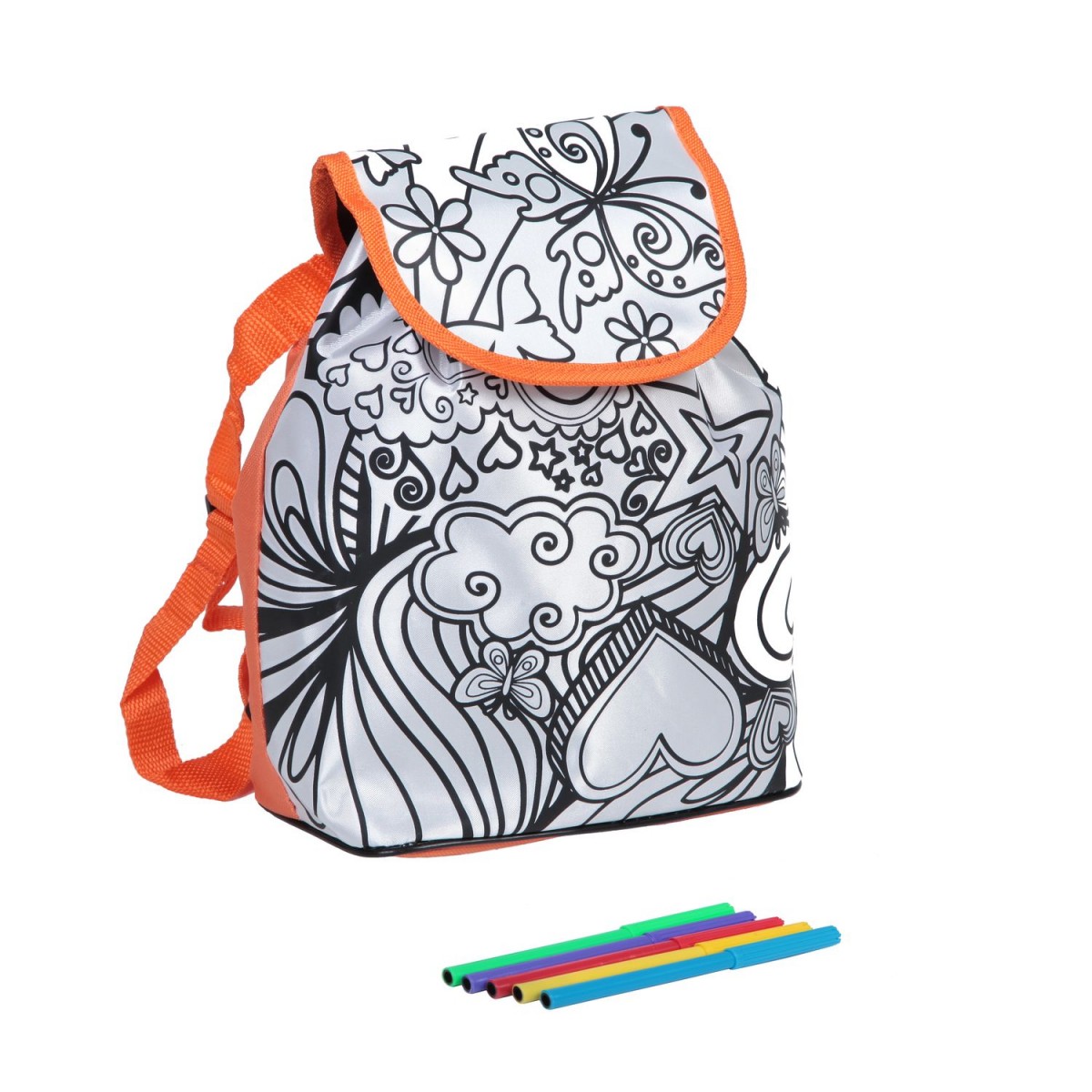 Рюкзак для раскрашивания BONDIBON, оранж. кант, 29х30х12,5 см, арт. MTBF068