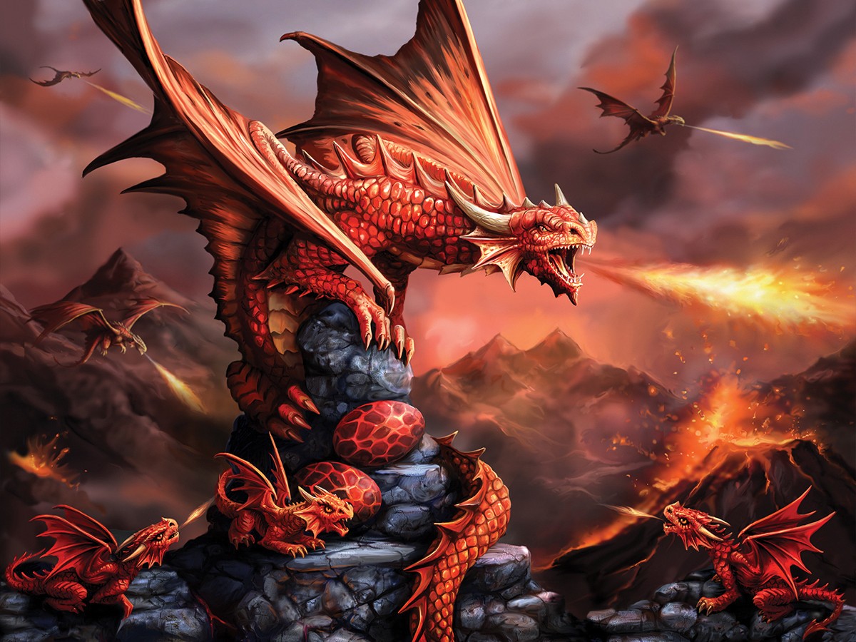Стерео пазл PRIME 3D 10090 Огненный дракон