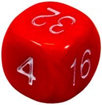 УДВОЕННЫЙ КУБИК DICE&GAMES (16 мм): красный, арт. DDO1602R