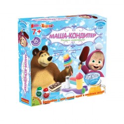 Французские опыты Науки с Буки Bondibon, Маша и медведь, (15 экспериментов) Маша-кондитер, арт 8003