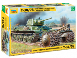 3580 Танк Т-34/76 с минным тралом