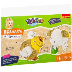 Набор для творчества BONDIBON. Поделки из гофрокартона (цыпленок и овечка)