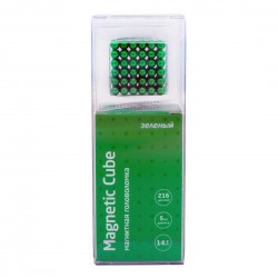 Magnetic Cube, зеленый, 216 шариков, 5 мм