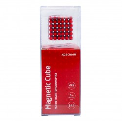 Magnetic Cube, красный, 216 шариков, 5 мм