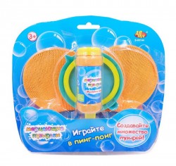 Мыльные пузыри Мерцающие пузырьки, в наборе с 2-мя ракетками, 118 мл, на блистере, 15x12x5 см