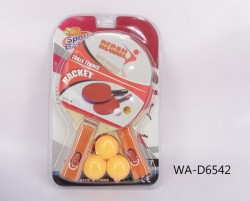 Теннис настольный: 2 ракетки, 3 шарика, 20х4х32 см