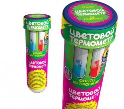 Набор для экспериментов. Опыты из пробирки. Цветовой термометр