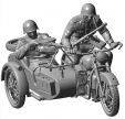 3639 Советский мотоцикл М-72 с коляской