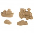 Набор игровой Вondibon Марсианский песок, 500г бежевый, 5 формочек (транспорт).