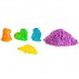 Набор игровой Вondibon Марсианский песок, 500г фиолетовый, 4 формочки 3D из двух частей.