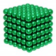 Magnetic Cube, зеленый, 216 шариков, 5 мм